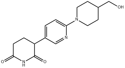 3-[6-[4-(Hydroxymethyl)-1-piperidinyl]-3-pyridinyl]-2,6-piperidinedione Structure