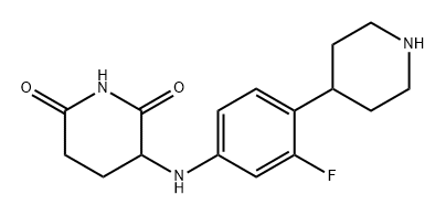 2,6-Piperidinedione, 3-[[3-fluoro-4-(4-piperidinyl)phenyl]amino]- Structure