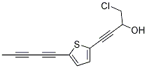 2-(4-Chloro-3-hydroxy-1-butynyl)
-5-(1,3-pentadiynyl)thiophene Structure