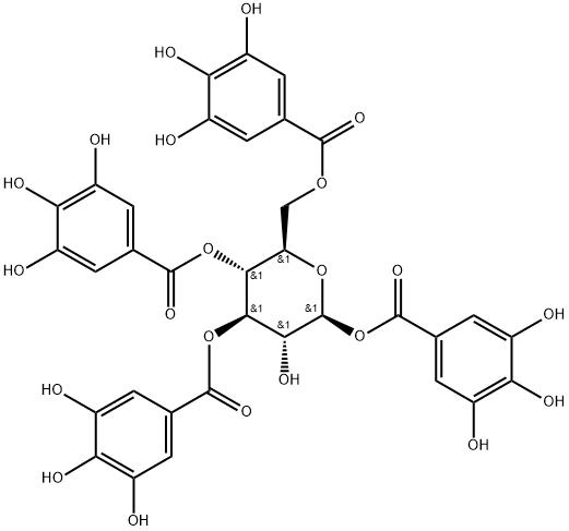1,3,4,6-Tetragalloylglucose Structure