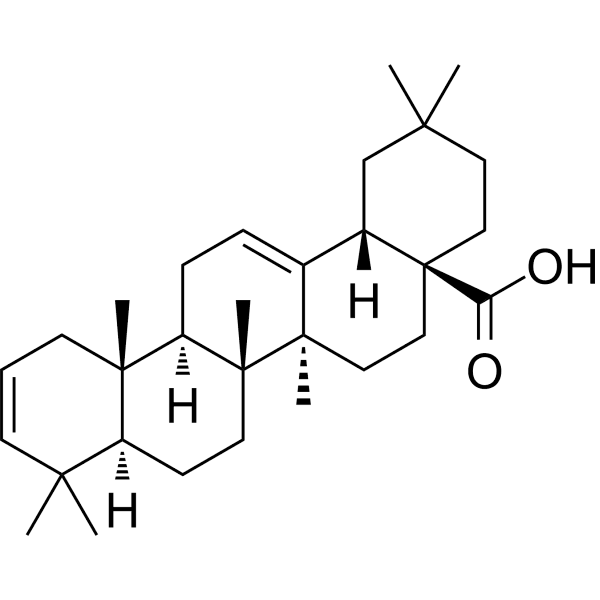 Oleana-2,12-dien-28-oic acid  Structure