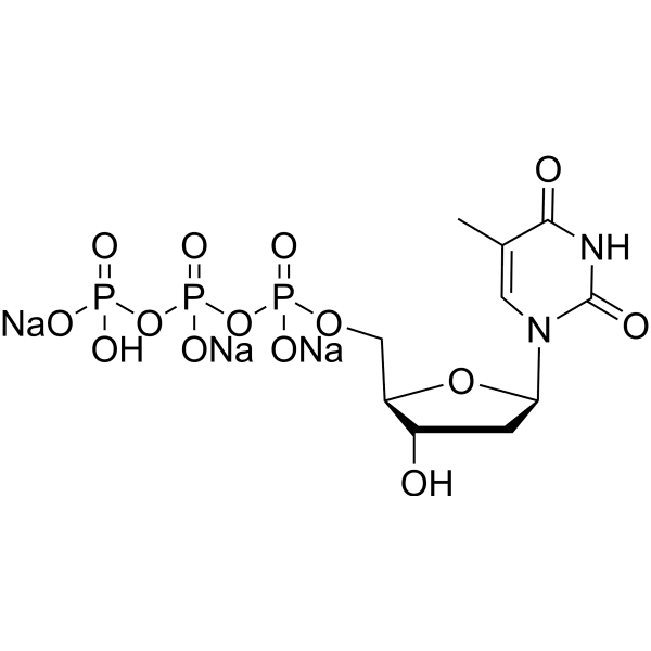 Deoxythymidine-5'-triphosphate trisodium Structure