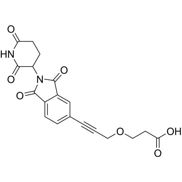 Thalidomide-Propargyne-PEG1-COOH  Structure