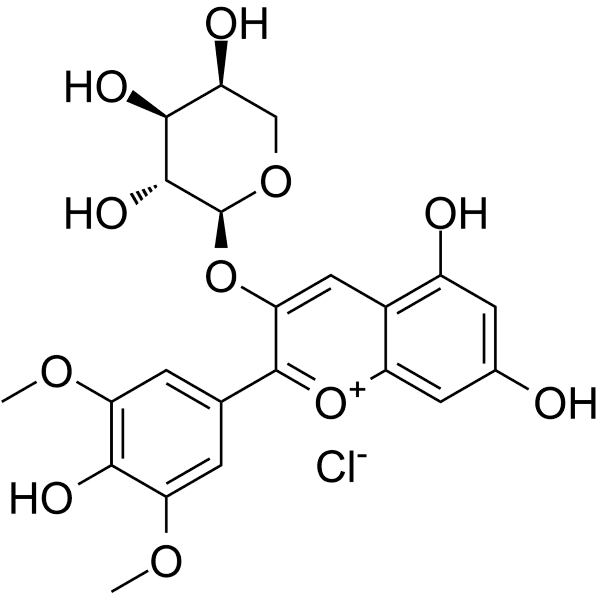 Malvidin-3-O-arabinoside chloride Structure