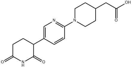 1-[5-(2,6-Dioxo-3-piperidinyl)-2-pyridinyl]-4-piperidineacetic acid Structure