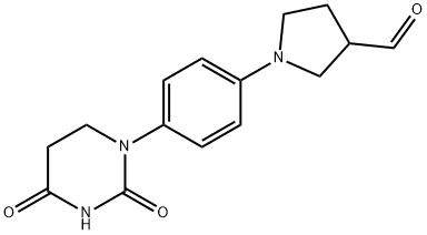 1-[4-(Tetrahydro-2,4-dioxo-1(2H)-pyrimidinyl)phenyl]-3-pyrrolidinecarboxaldehyde Structure