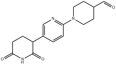 4-Piperidinecarboxaldehyde, 1-[5-(2,6-dioxo-3-piperidinyl)-2-pyridinyl]- Structure