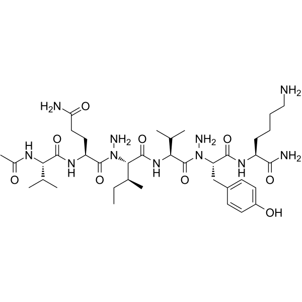 Ac-Val-Gln-aIle-Val-aTyr-Lys-NH2 Structure