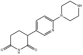3-[6-(1-Piperazinyl)-3-pyridinyl]-2,6-piperidinedione Structure