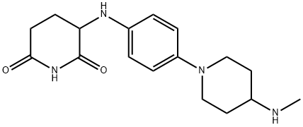 3-[[4-[4-(Methylamino)-1-piperidinyl]phenyl]amino]-2,6-piperidinedione Structure