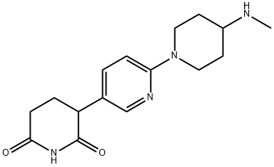 3-[6-[4-(Methylamino)-1-piperidinyl]-3-pyridinyl]-2,6-piperidinedione Structure
