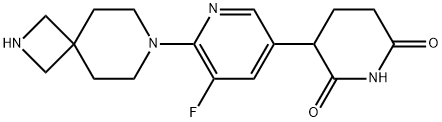 3-[6-(2,7-Diazaspiro[3.5]non-7-yl)-5-fluoro-3-pyridinyl]-2,6-piperidinedione Structure