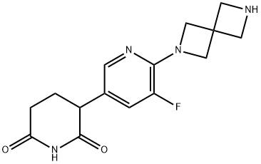 3-[6-(2,6-Diazaspiro[3.3]hept-2-yl)-5-fluoro-3-pyridinyl]-2,6-piperidinedione Structure