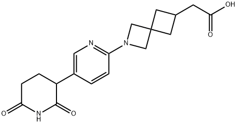 2-[5-(2,6-Dioxo-3-piperidinyl)-2-pyridinyl]-2-azaspiro[3.3]heptane-6-acetic acid Structure