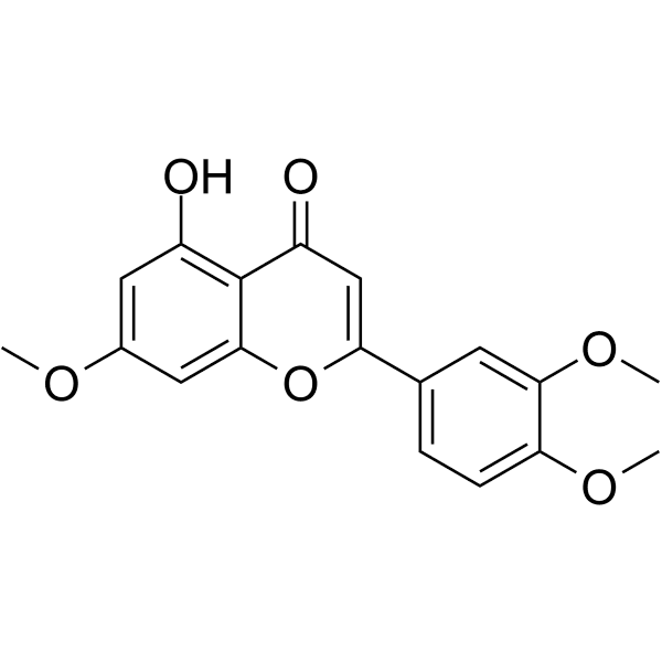 5-Hydroxy-3',4',7-trimethoxyflavone Structure