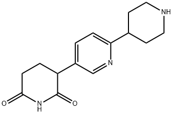 2,6-Piperidinedione, 3-[6-(4-piperidinyl)-3-pyridinyl]- Structure