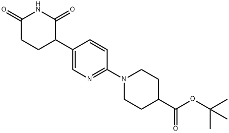 4-Piperidinecarboxylic acid, 1-[5-(2,6-dioxo-3-piperidinyl)-2-pyridinyl]-, 1,1-dimethylethyl ester Structure