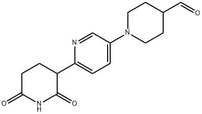 4-Piperidinecarboxaldehyde, 1-[6-(2,6-dioxo-3-piperidinyl)-3-pyridinyl]- Structure