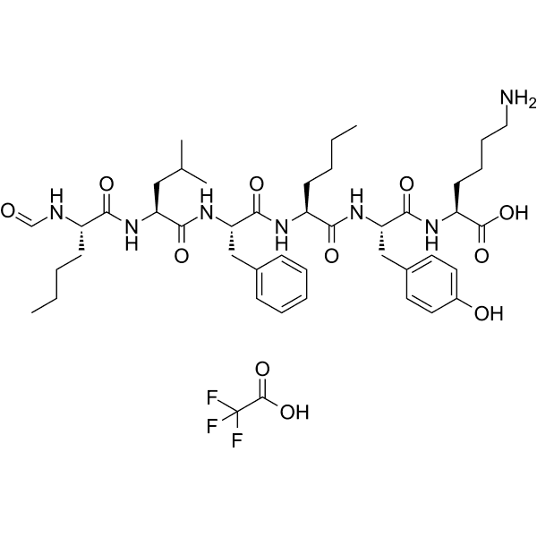 N-Formyl-Nle-Leu-Phe-Nle-Tyr-Lys TFA Structure