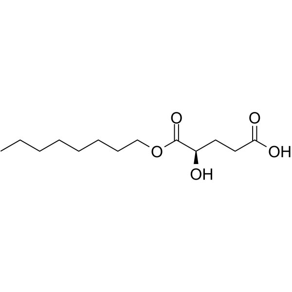 (2R)-Octyl-α-hydroxyglutarate Structure