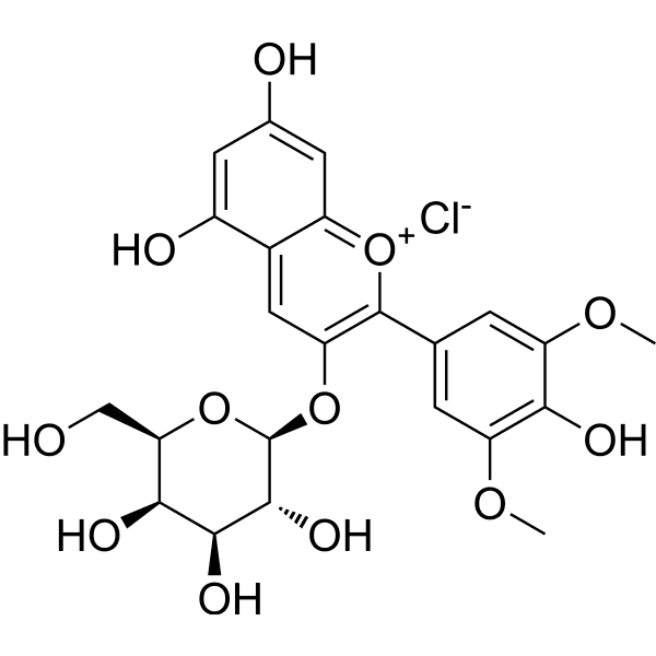 Malvidin-3-O-galactoside chloride Structure