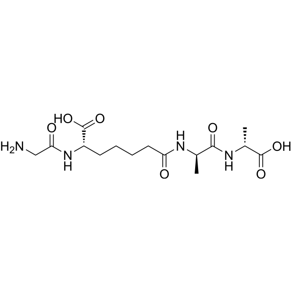 N-[(6S)-6-Carboxy-6-(glycylamino)hexanoyl]-D-alanyl-D-alanine Structure