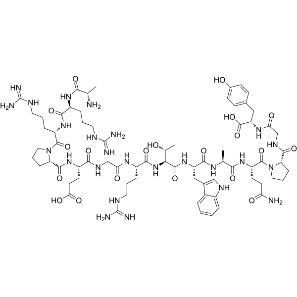 Ala-Arg-Arg-Pro-Glu-Gly-Arg-Thr-Trp-Ala-Gln-Pro-Gly-Tyr Structure