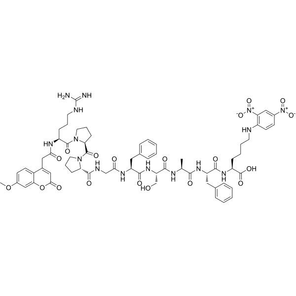 Mca-(ala7, lys(dnp)9)-bradykinin Structure