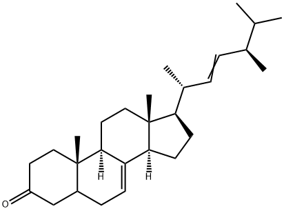 Ergosta-7,22-dien-3-one Structure