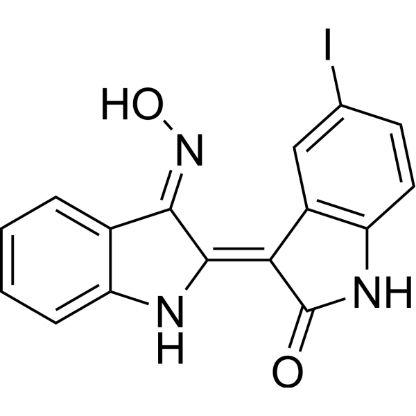 5-Iodo-indirubin-3'-monoxime Structure