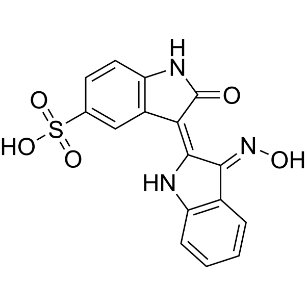 Indirubin-3'-monoxime-5-sulphonic acid Structure