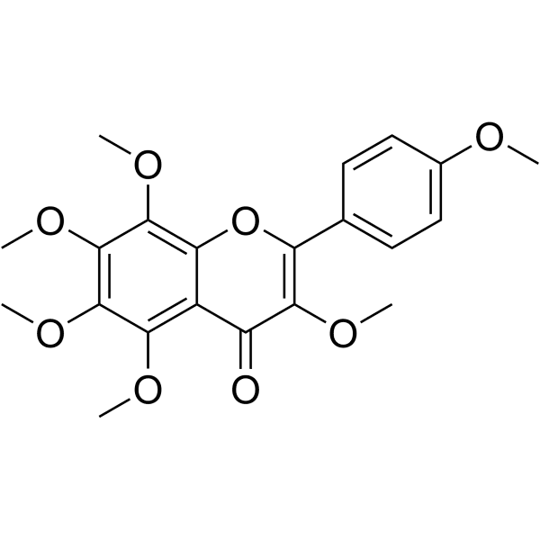 3,5,6,7,8,4'-hexamethoxyflavone Structure