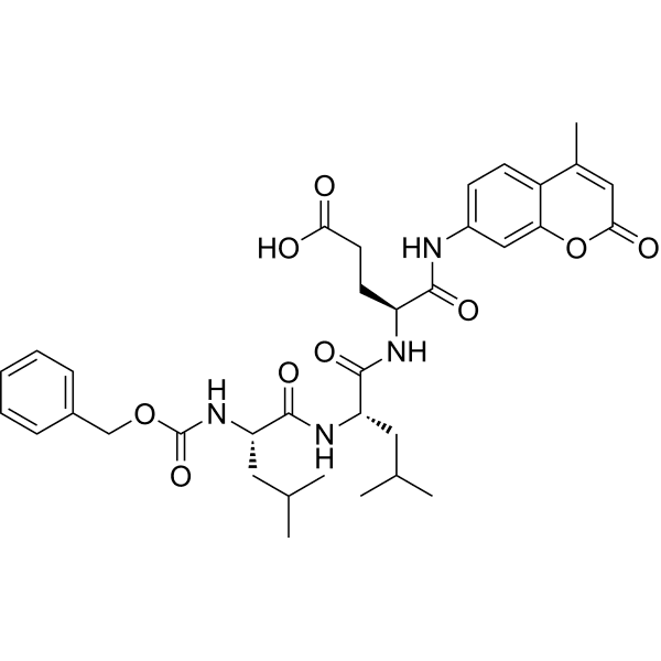 Z-Leu-Leu-Glu-AMC Structure