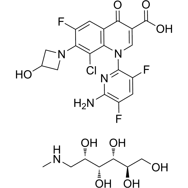 Delafloxacin Meglumine Structure