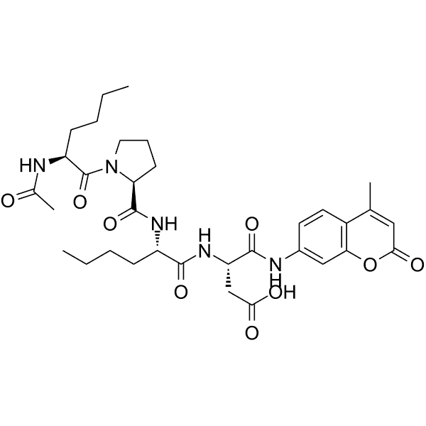 Ac-Nle-Pro-Nle-Asp-AMC Structure