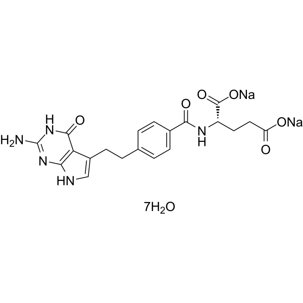 Pemetrexed disodium heptahydrate Structure