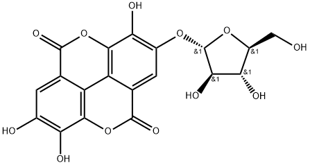 Ellagic acid 4-O-alpha-L-arabinofuranoside Structure