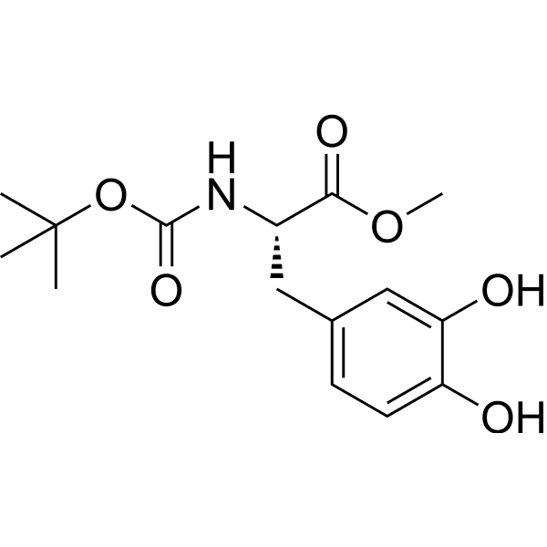 (S)-Methyl 2-((tert-butoxycarbonyl)amino)-3-(3, 4-dihydroxyphenyl)propanoate Structure
