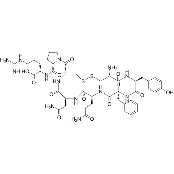 [Deglycinamide9, Arginine8]-Vasopressin Structure