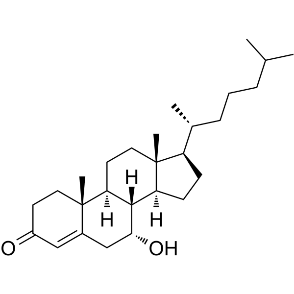 7α-Hydroxy-4-cholesten-3-one  Structure