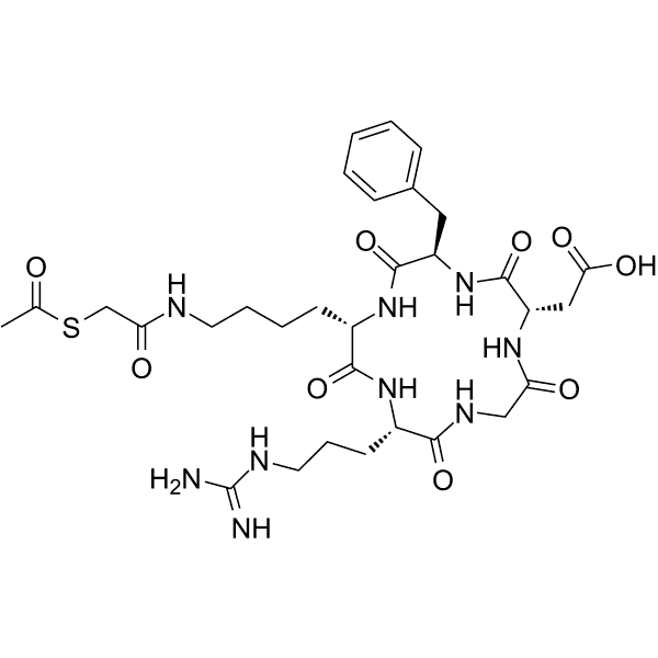 cRGDfK-thioacetyl ester Structure