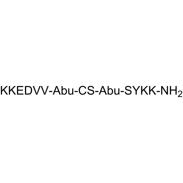 KKEDVV-Abu-CS-Abu-SYKK-NH2 Structure