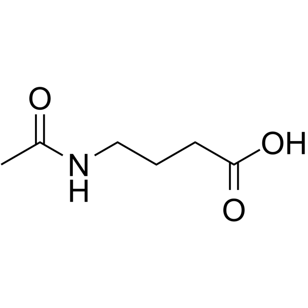4-Acetamidobutanoic acid Structure