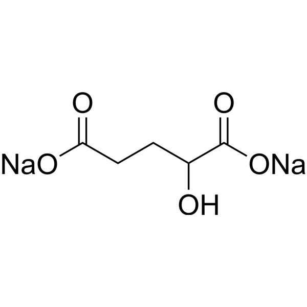 α-Hydroxyglutaric acid disodium Structure