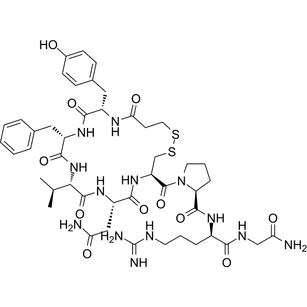 [Deamino-4-valine, 8-D-arginine]-Vasopressin Structure