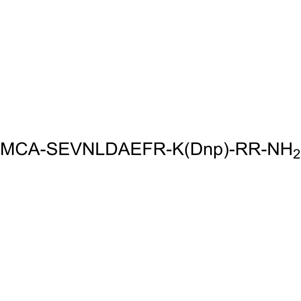 MCA-SEVNLDAEFR-K(Dnp)-RR, amide Structure