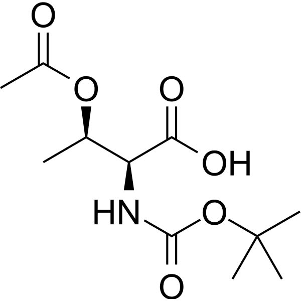 O-Acetyl-N-[(1, 1-dimethylethoxy)carbonyl]-L-threonine Structure