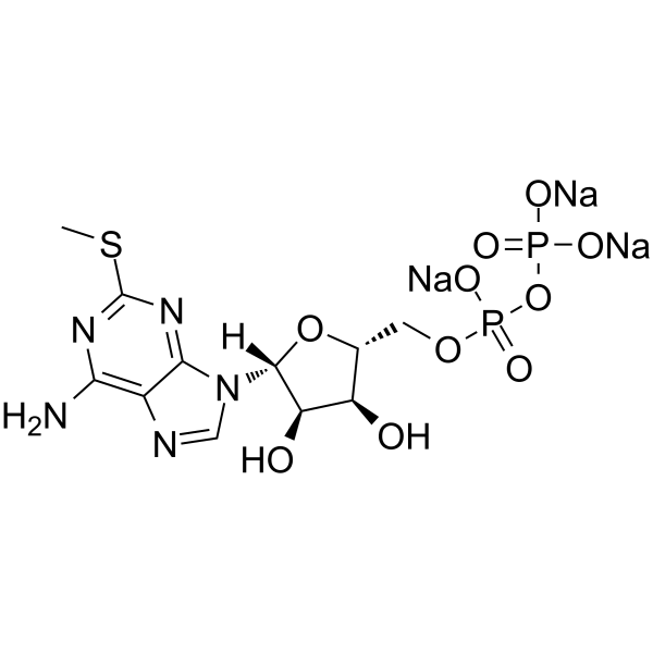 2-Methylthioadenosine diphosphate trisodium Structure
