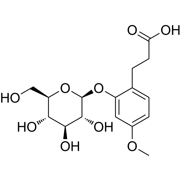 2-O-β-D-Glucosyloxy-4-methoxybenzene propanoic acid Structure
