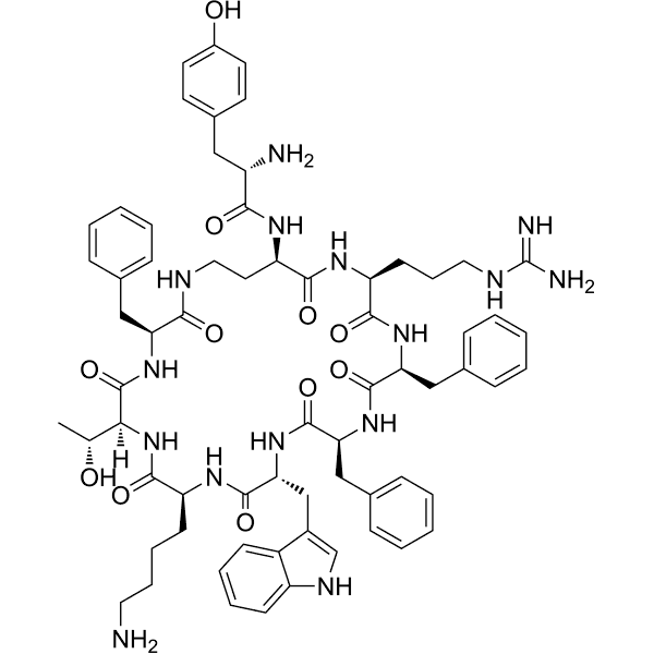 Tyr-(D-Dab4, Arg5, D-Trp8)-cyclo-Somatostatin-14 (4-11) Structure